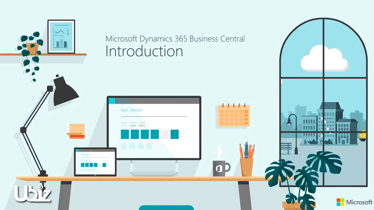 Dynamics 365 Business Central running on a laptop